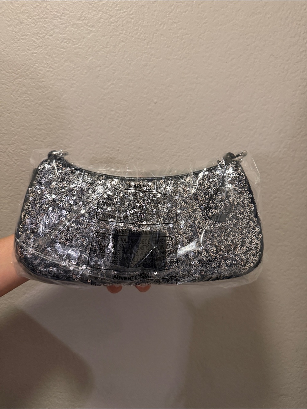 Marc Jacobs Silver Sequin Mini Shoulder Bag